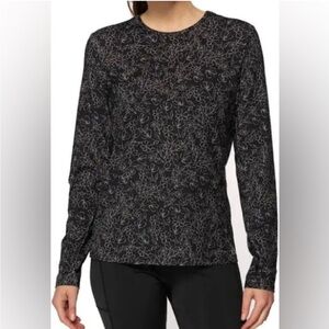 Hang-Ten Rash Guard Swim Top Black & White Print Sz M